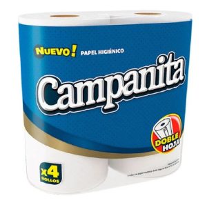 Papel Higienico Campanita Doble Hoja x 4